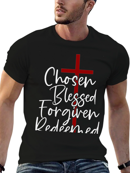 Chosen Blessed Forgiven Redeemed Christian T-Shirt