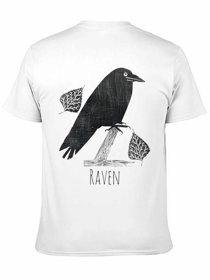 Raven Graphic Tee - Stylish Black Cotton Shirt