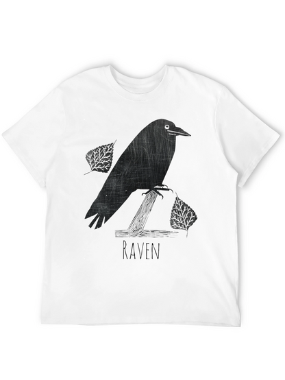 Raven Graphic Tee - Stylish Black Cotton Shirt