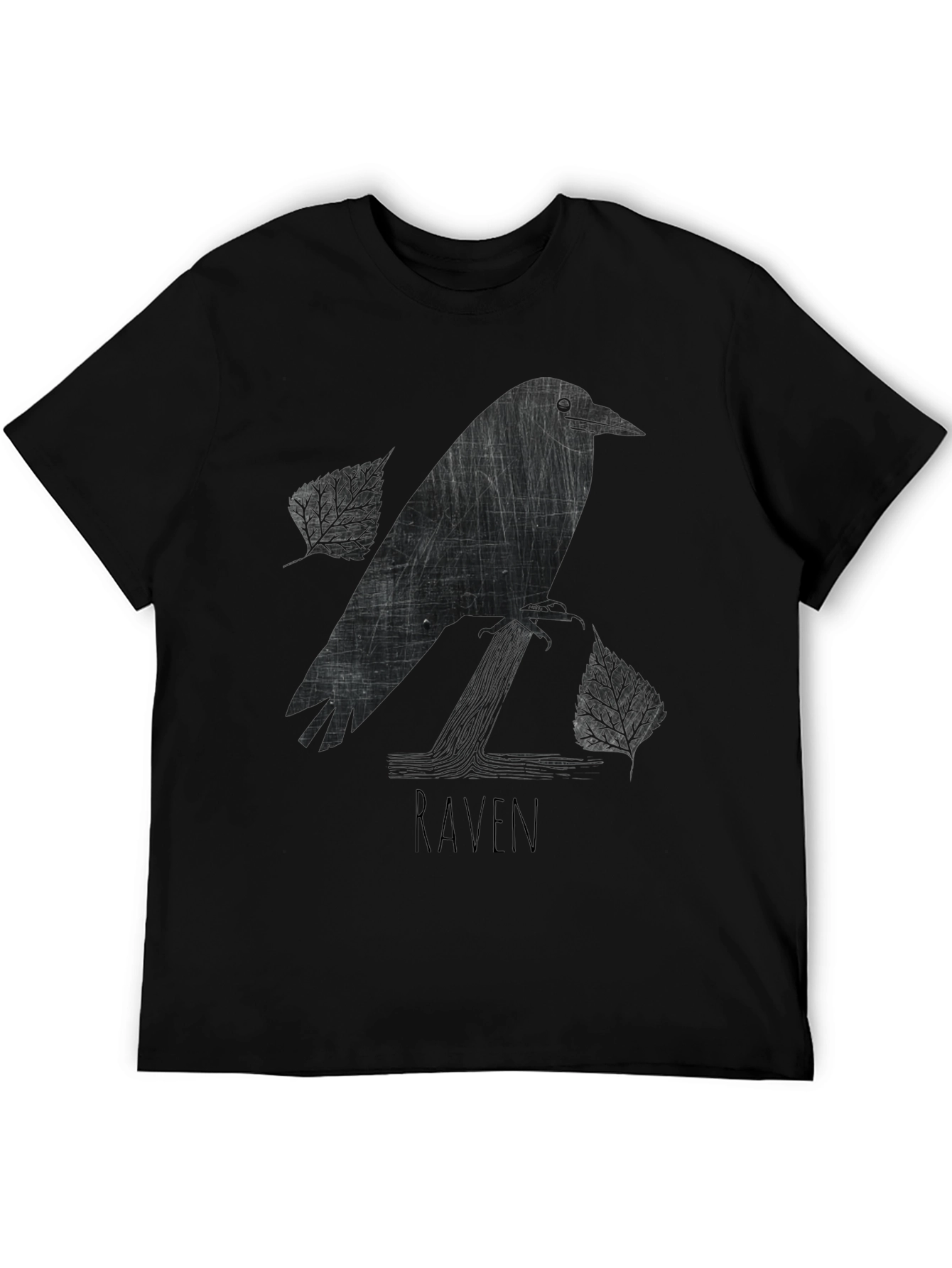 Raven Graphic Tee - Stylish Black Cotton Shirt