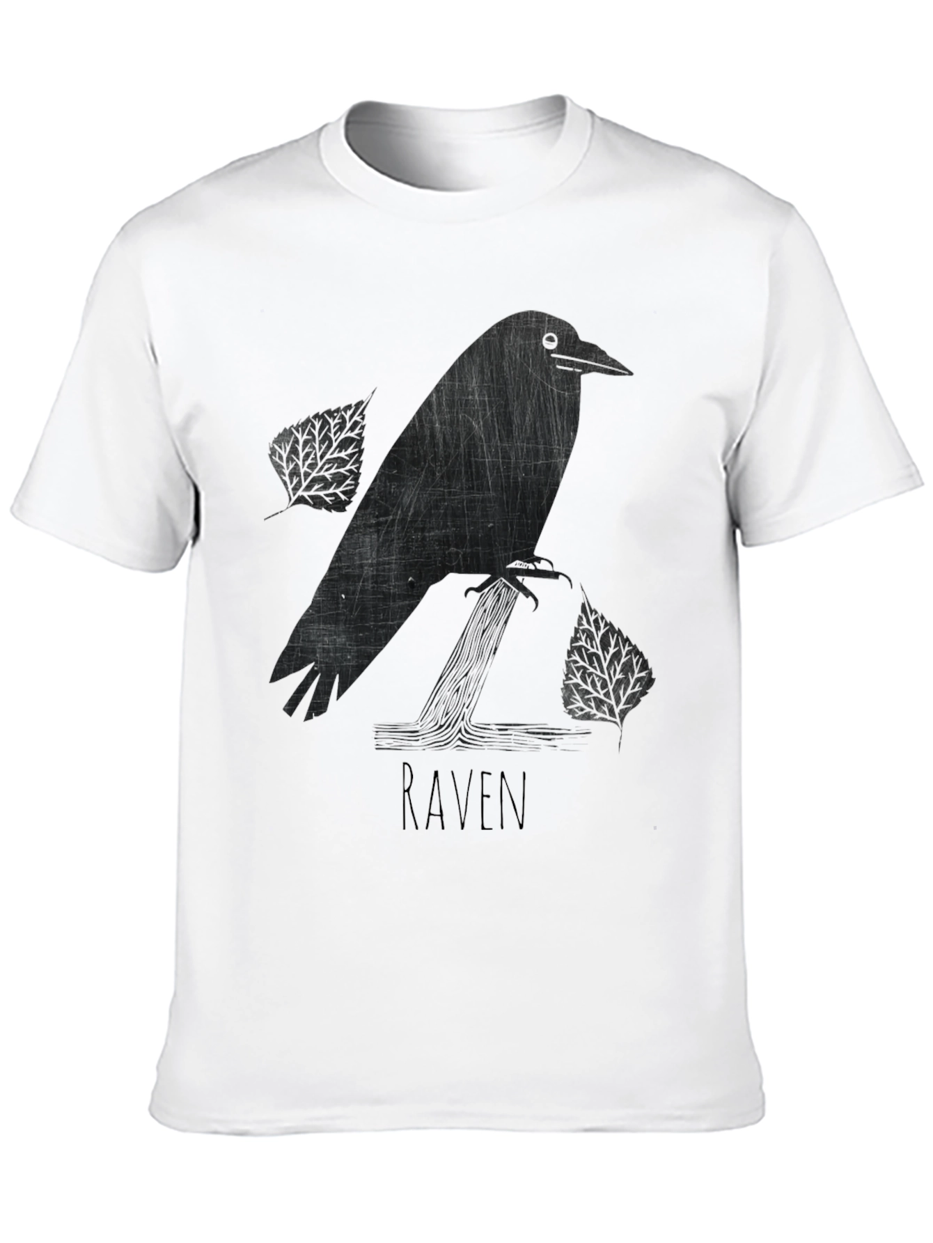 Raven Graphic Tee - Stylish Black Cotton Shirt