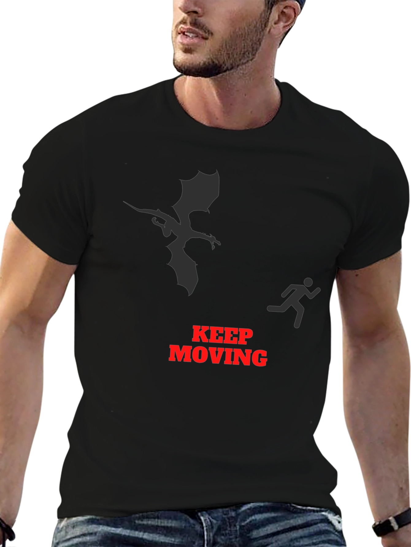 Keep Moving Dragon Graphic Tee