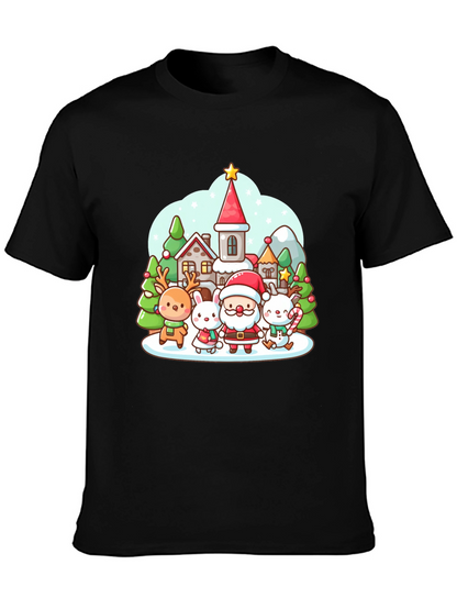 Festive Cartoon Christmas T-Shirt