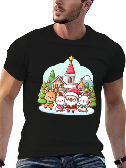 Festive Cartoon Christmas T-Shirt