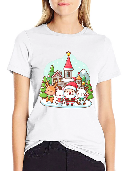 Festive Cartoon Christmas T-Shirt