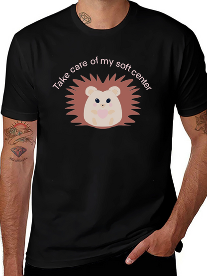 Soft Center Hedgehog Black T-Shirt