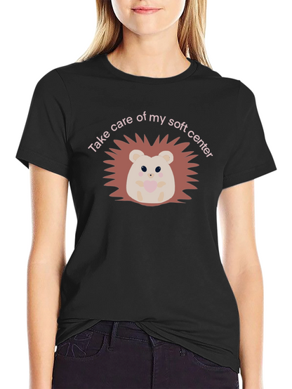 Soft Center Hedgehog Black T-Shirt