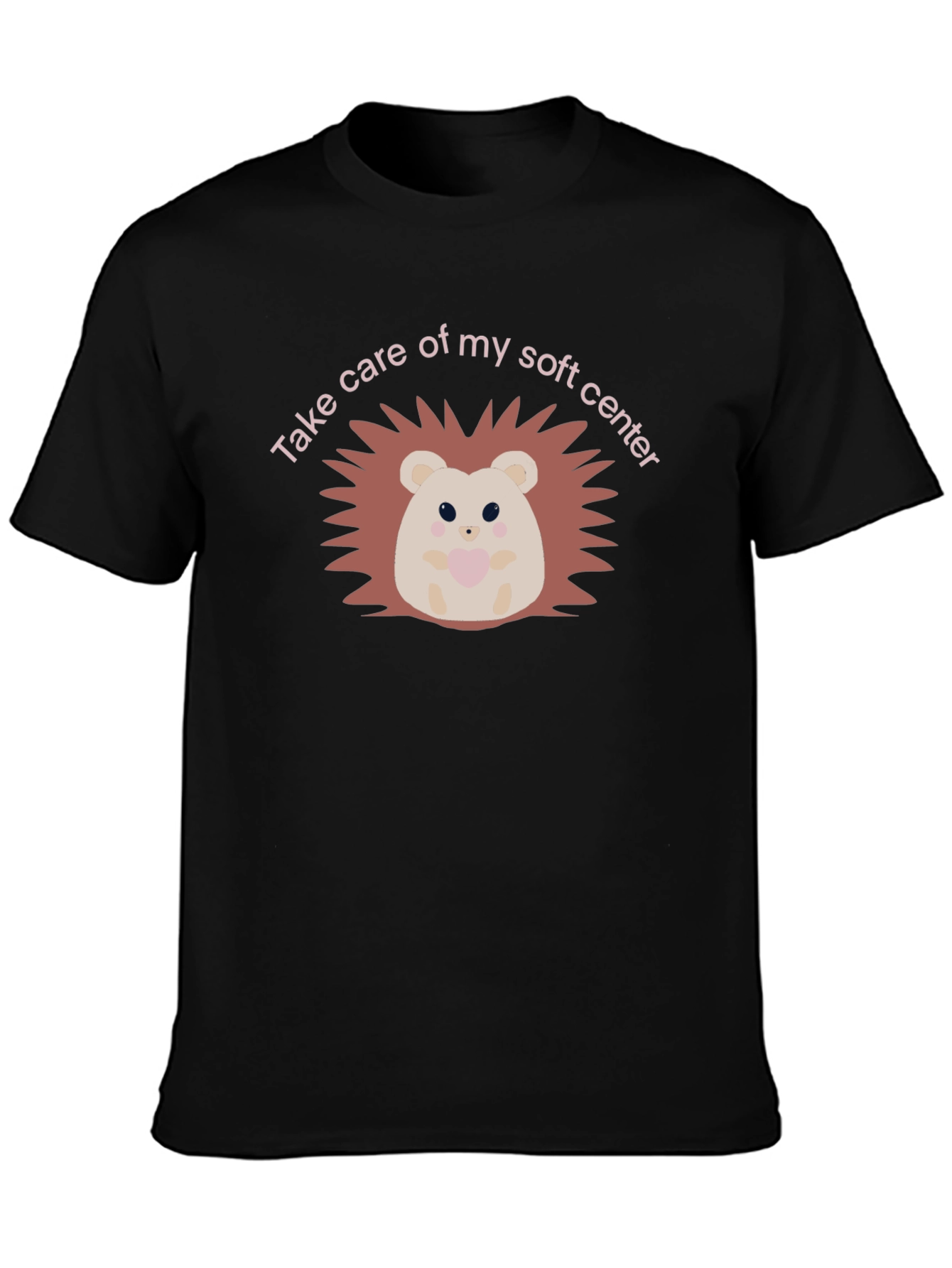 Soft Center Hedgehog Black T-Shirt