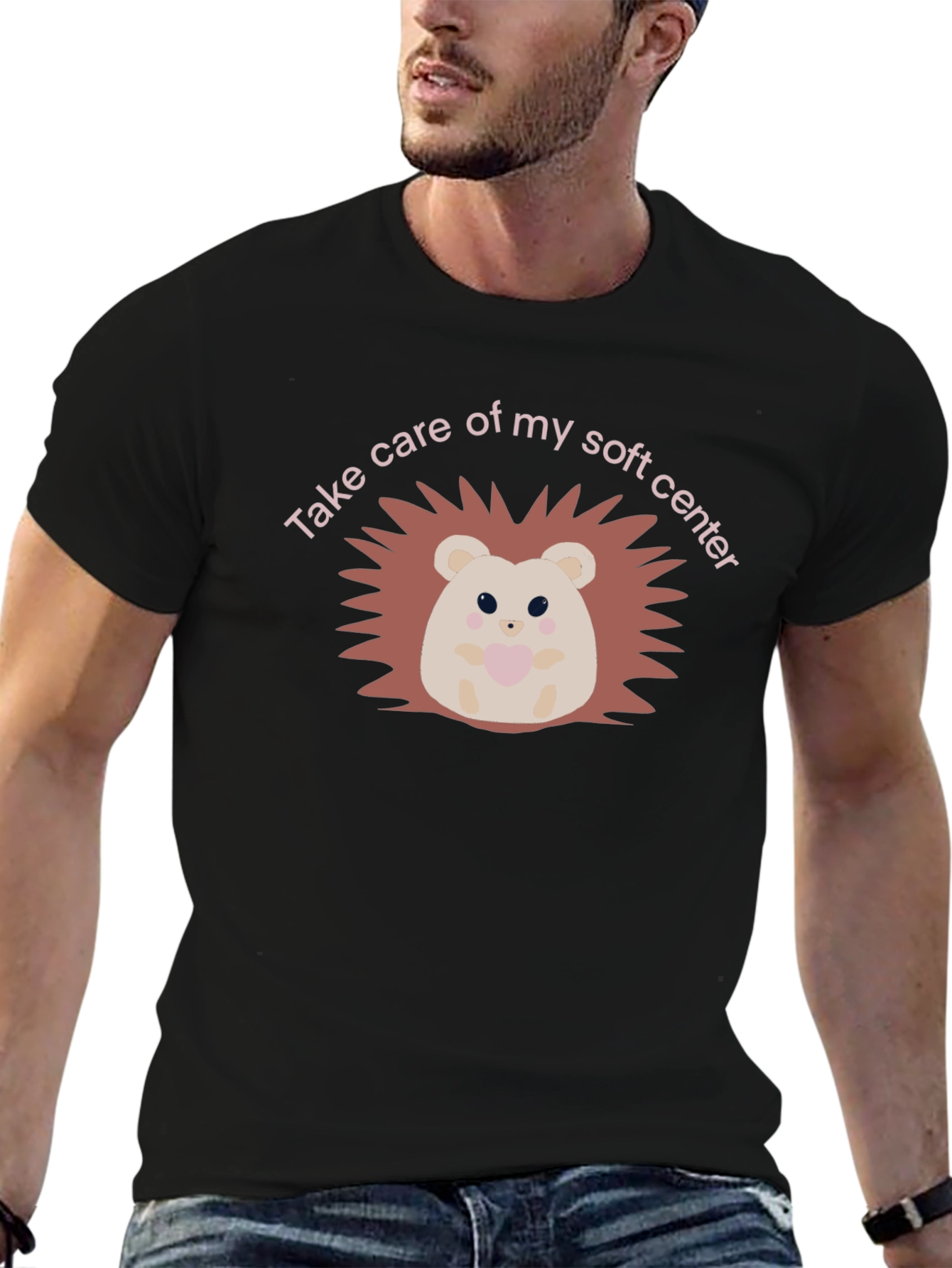 Soft Center Hedgehog Black T-Shirt