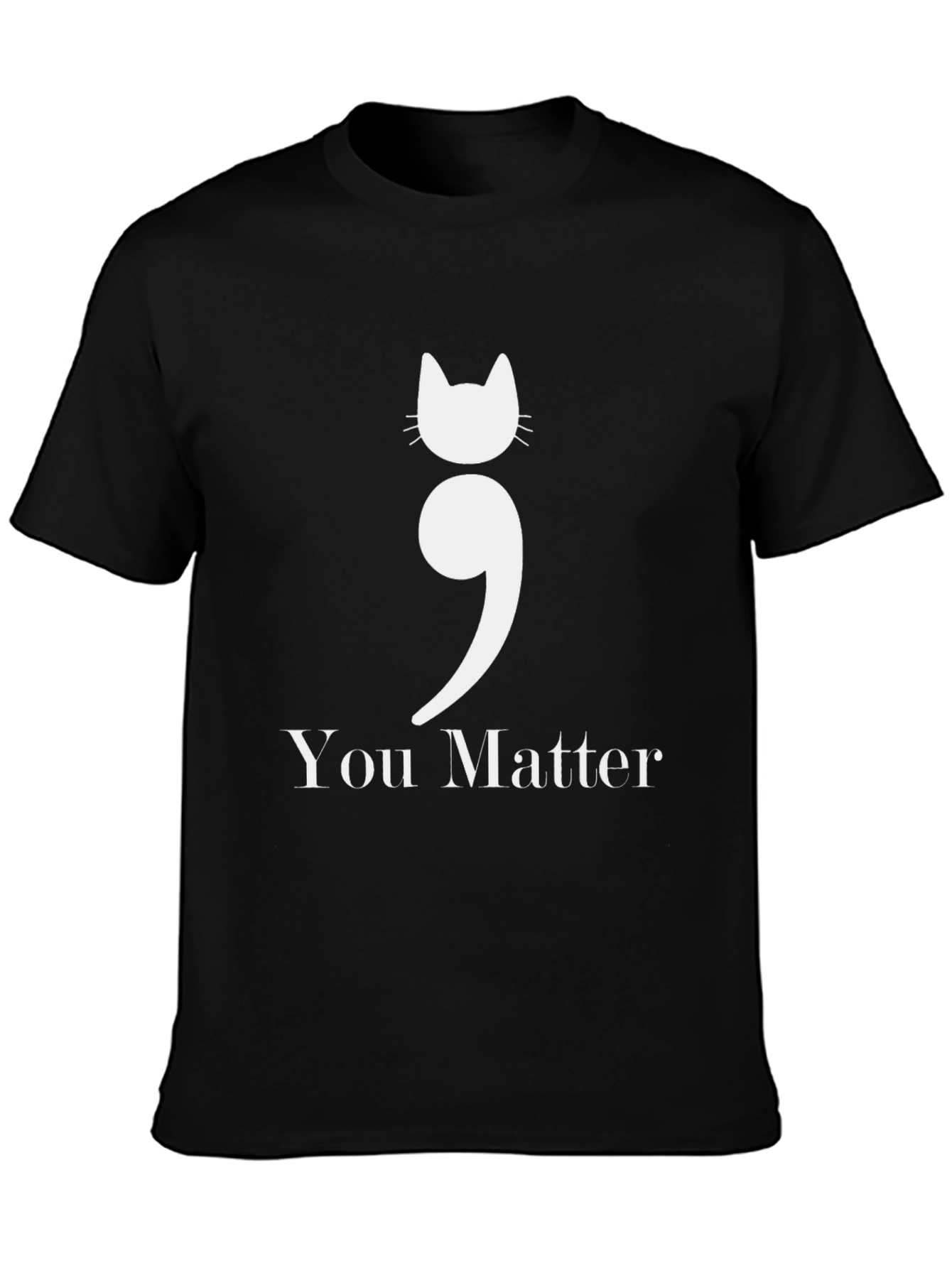 Cat Semicolon You Matter Graphic T-Shirt