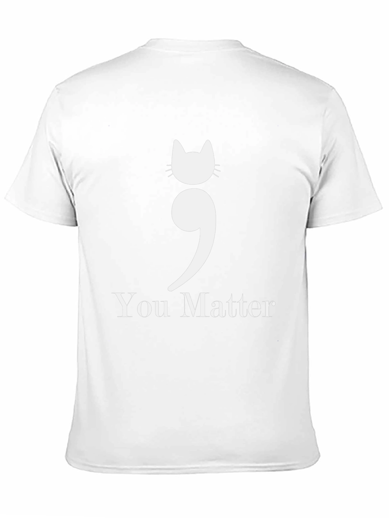 Cat Semicolon You Matter Graphic T-Shirt