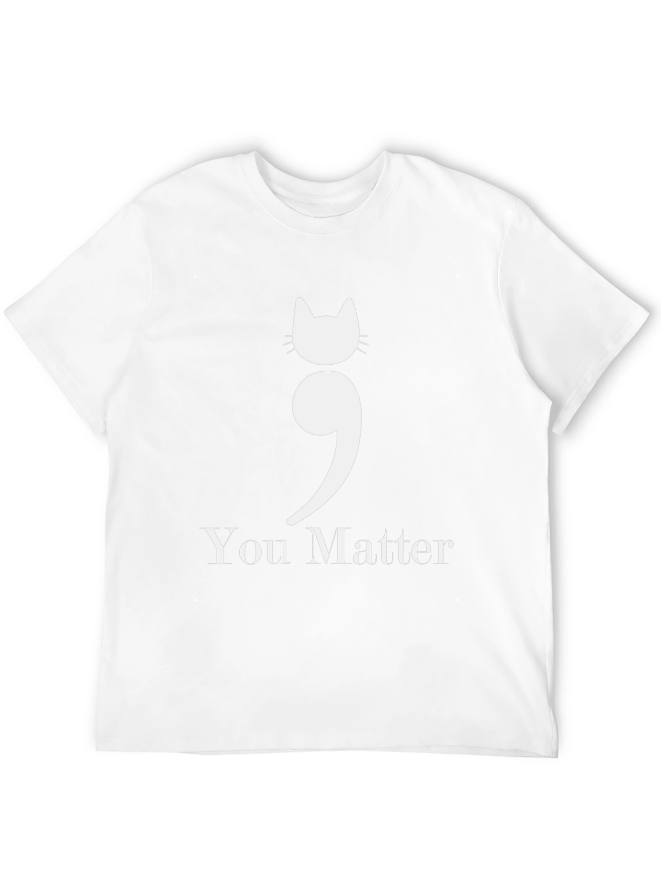 Cat Semicolon You Matter Graphic T-Shirt