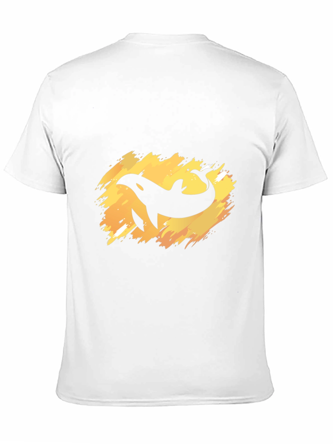 Orca Whale Graphic Tee - Black Cotton T-Shirt