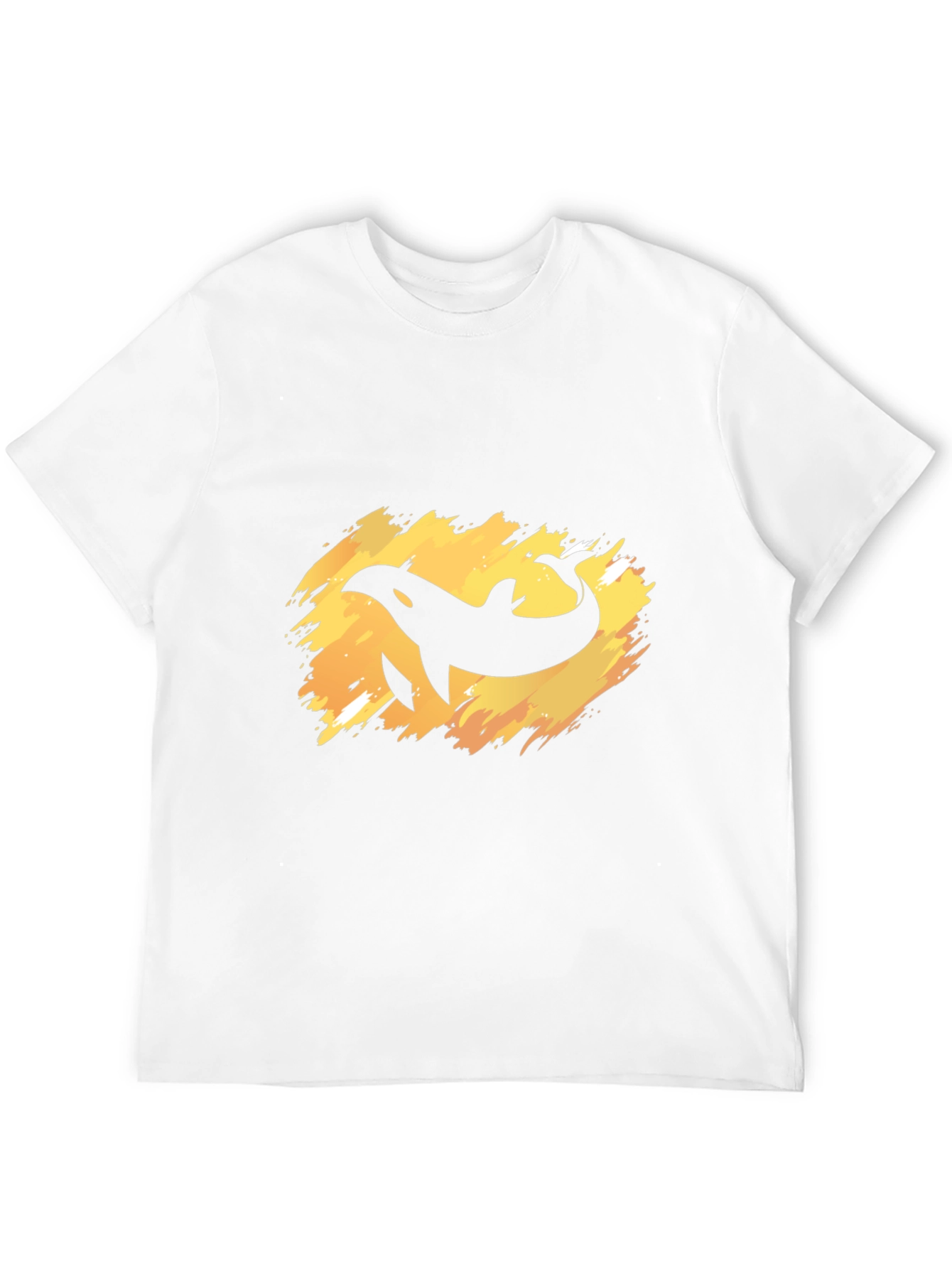 Orca Whale Graphic Tee - Black Cotton T-Shirt