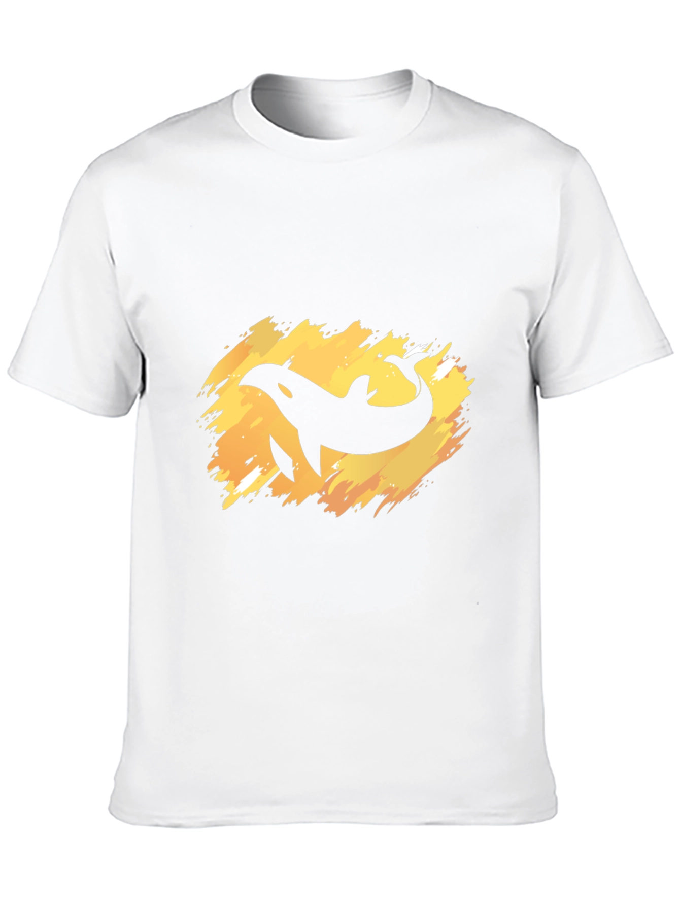 Orca Whale Graphic Tee - Black Cotton T-Shirt
