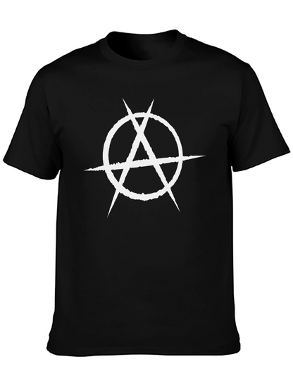 Anarchy Symbol Graphic T-Shirt - Bold Black Tee
