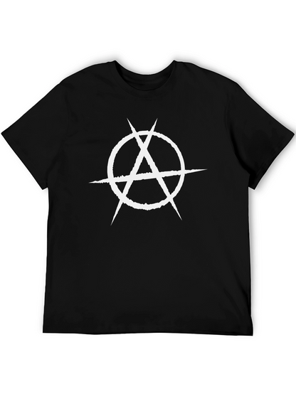 Anarchy Symbol Graphic T-Shirt - Bold Black Tee