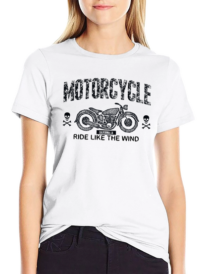 Motorcycle Ride Like the Wind Graphic Tee