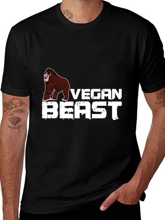 Vegan Beast Graphic Tee - Black