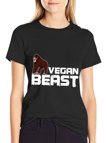 Vegan Beast Graphic Tee - Black