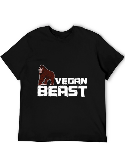 Vegan Beast Graphic Tee - Black