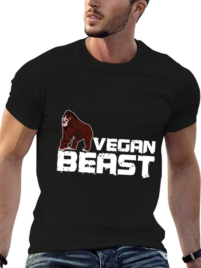 Vegan Beast Graphic Tee - Black