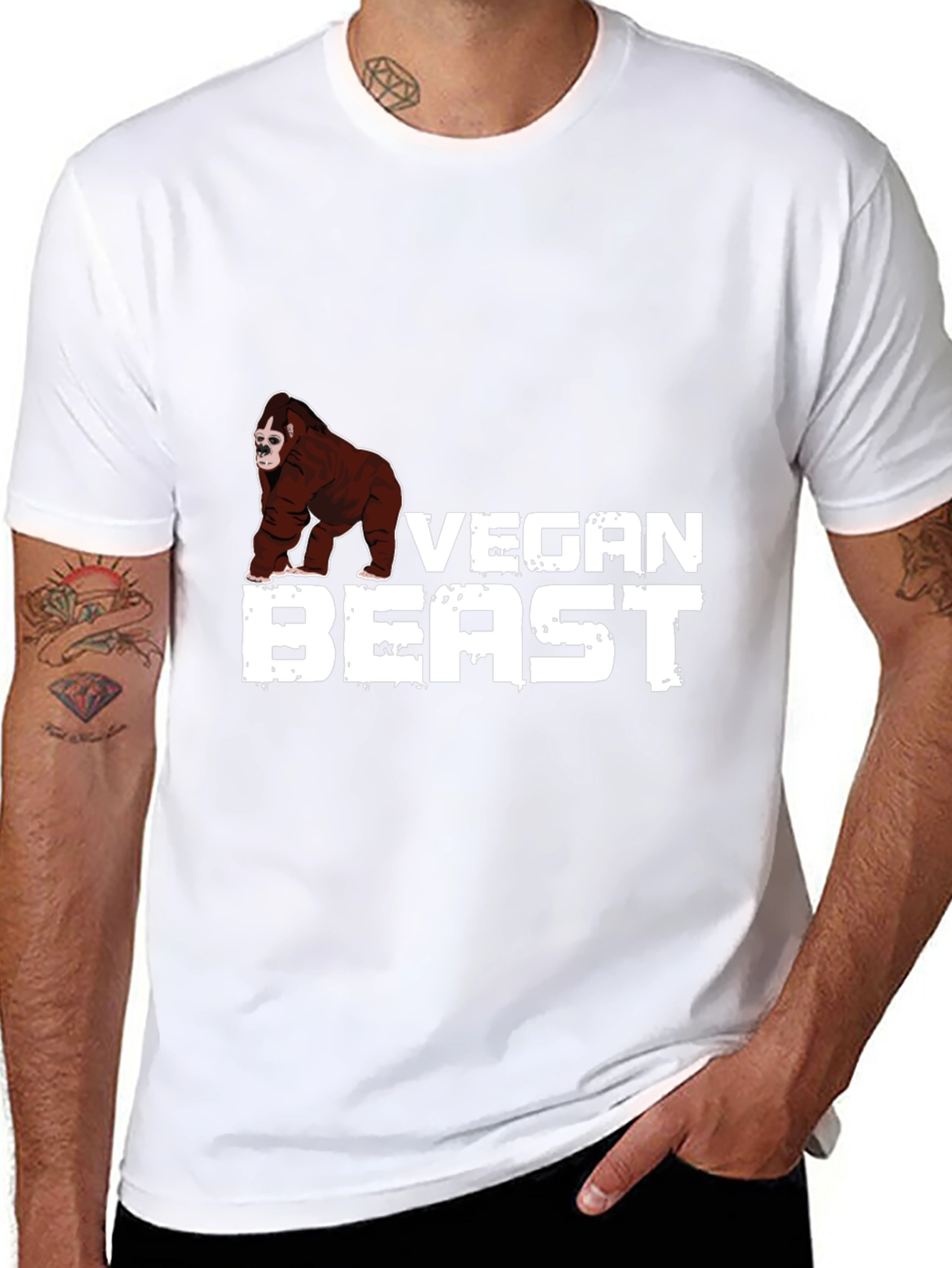 Vegan Beast Graphic Tee - Black