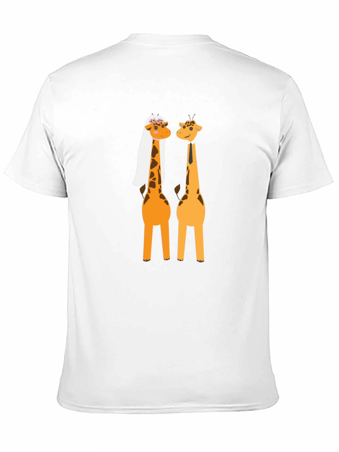 Funny Giraffe Wedding Graphic T-Shirt