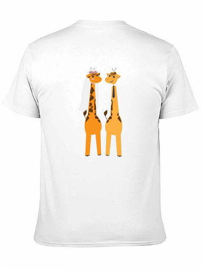 Funny Giraffe Wedding Graphic T-Shirt