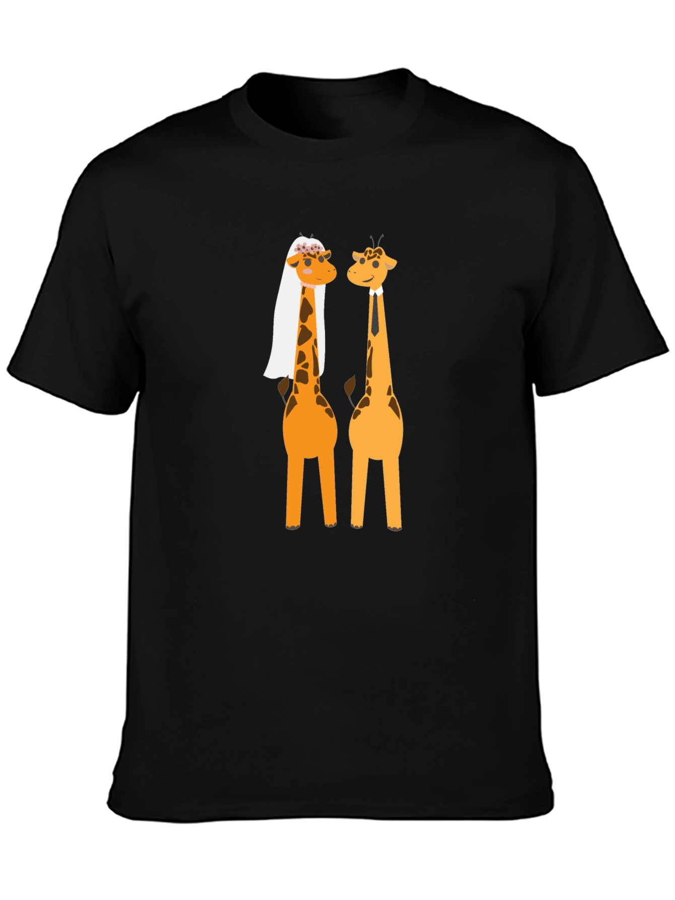 Funny Giraffe Wedding Graphic T-Shirt