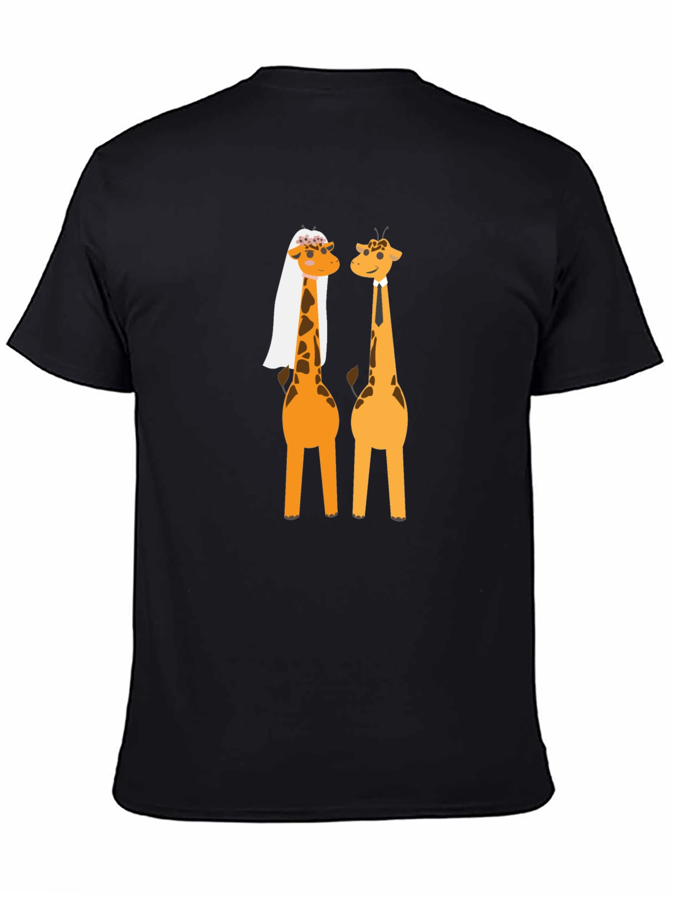 Funny Giraffe Wedding Graphic T-Shirt