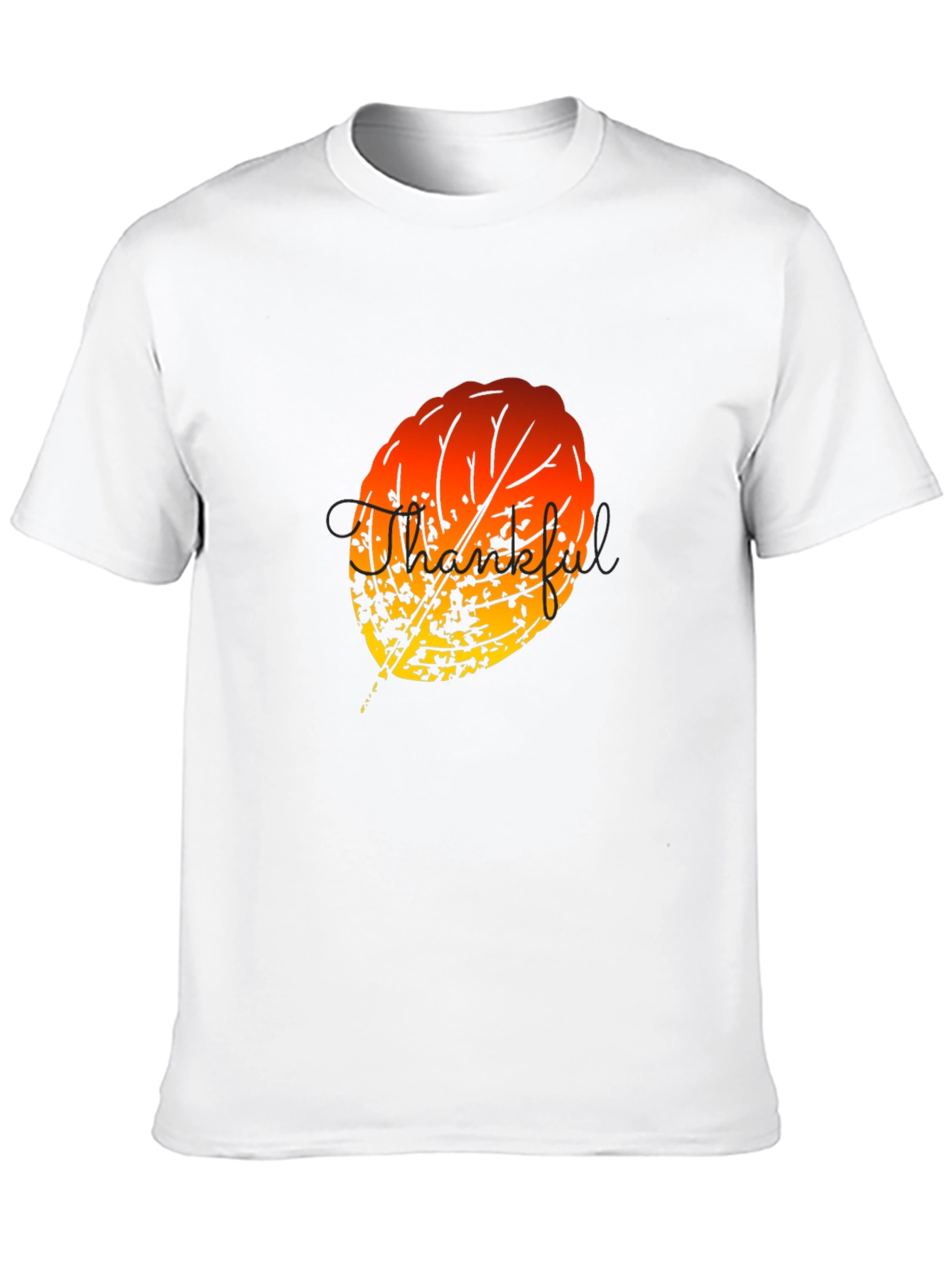 Abstract Autumn Leaf Graphic T-Shirt