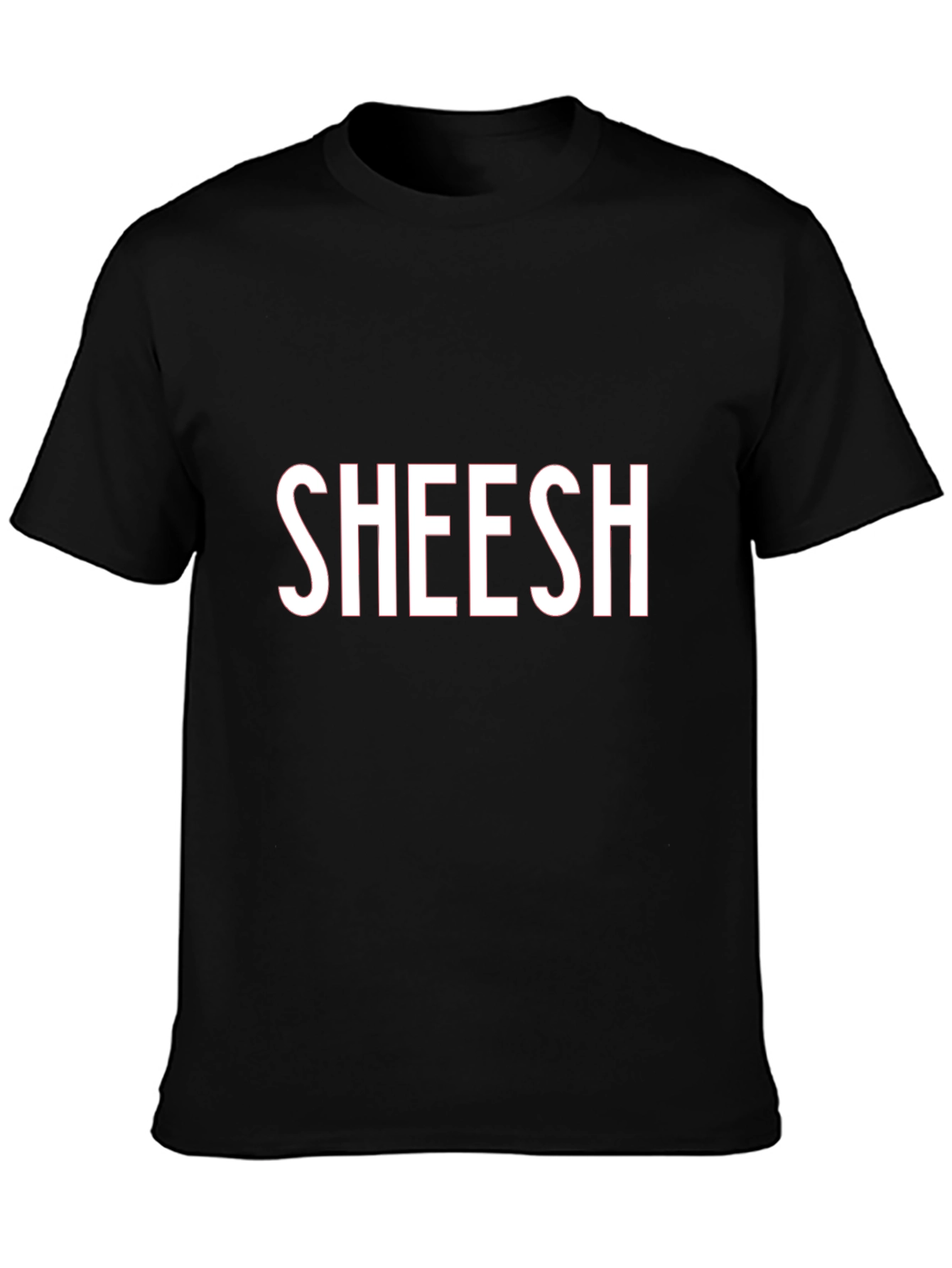 Sheesh Graphic Tee - Trendy Black T-Shirt