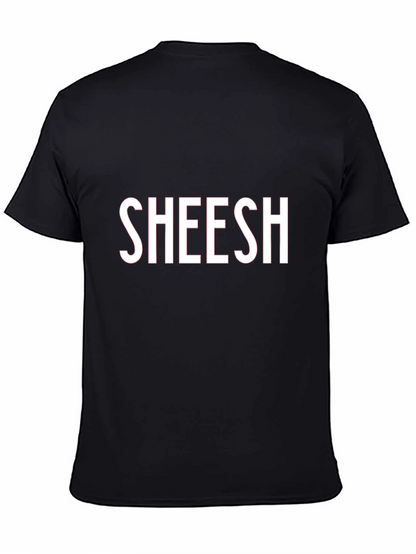 Sheesh Graphic Tee - Trendy Black T-Shirt
