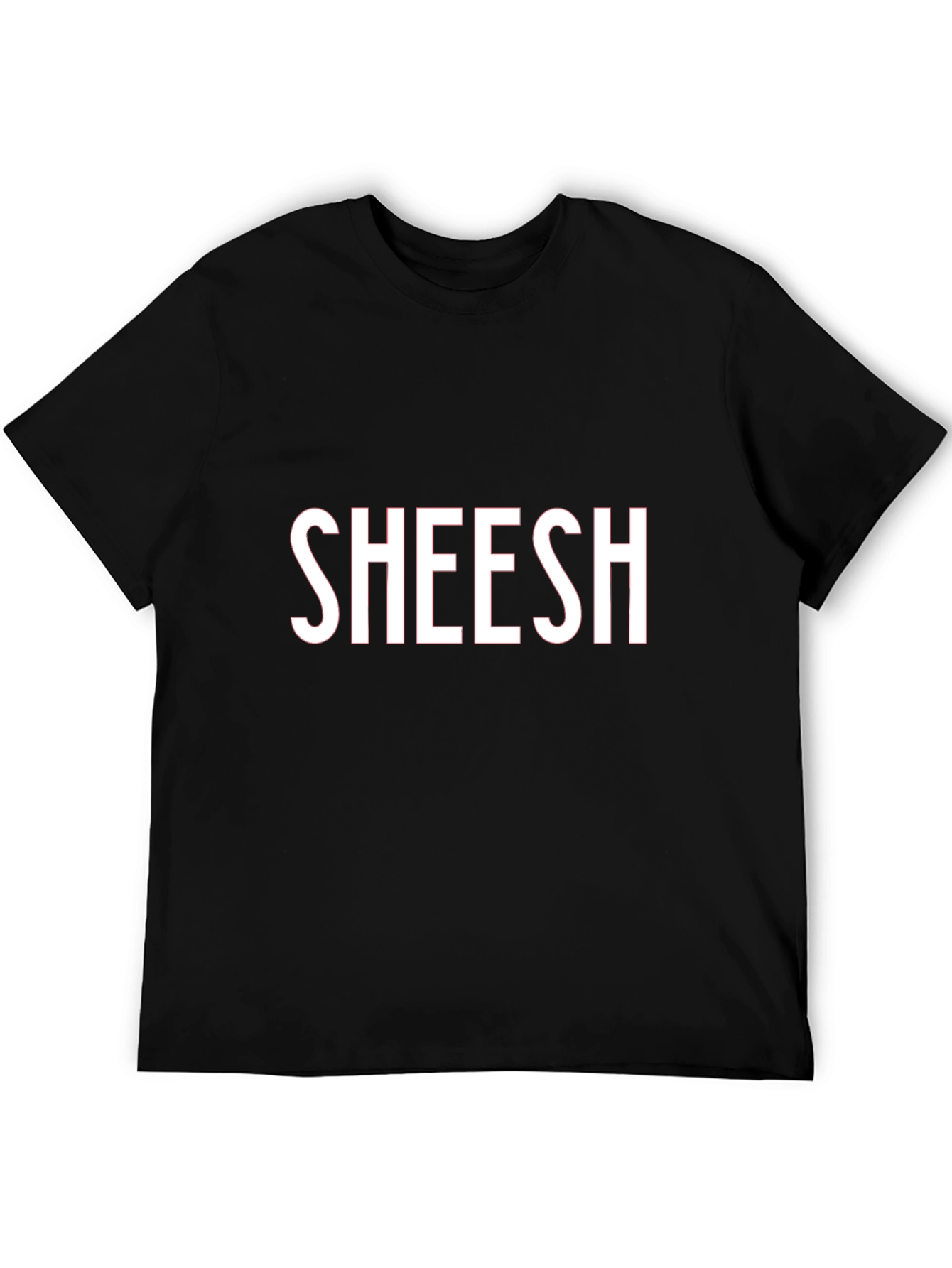 Sheesh Graphic Tee - Trendy Black T-Shirt