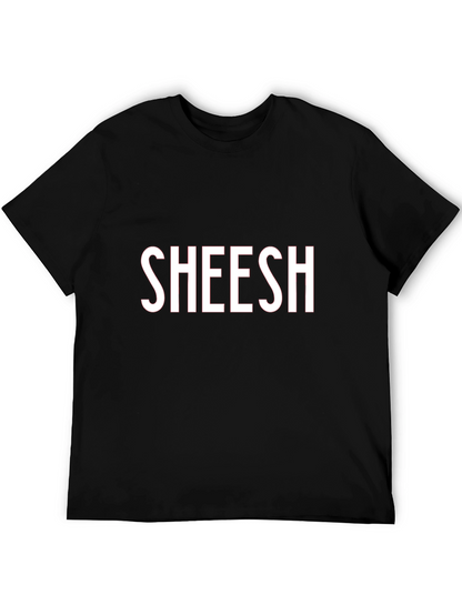 Sheesh Graphic Tee - Trendy Black T-Shirt