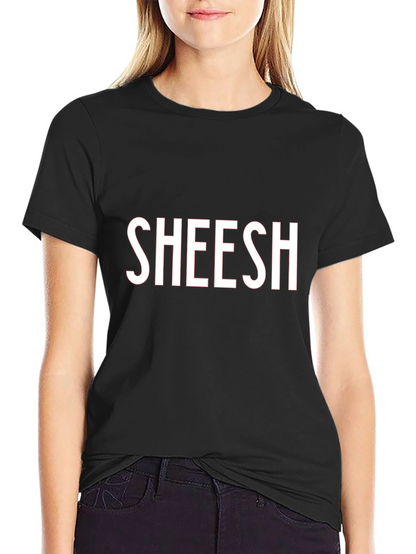 Sheesh Graphic Tee - Trendy Black T-Shirt