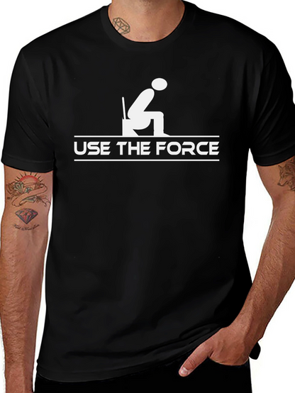 Use The Force Funny Graphic Tee