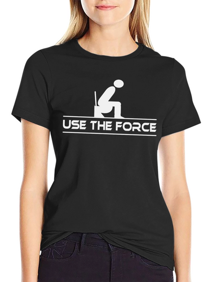 Use The Force Funny Graphic Tee
