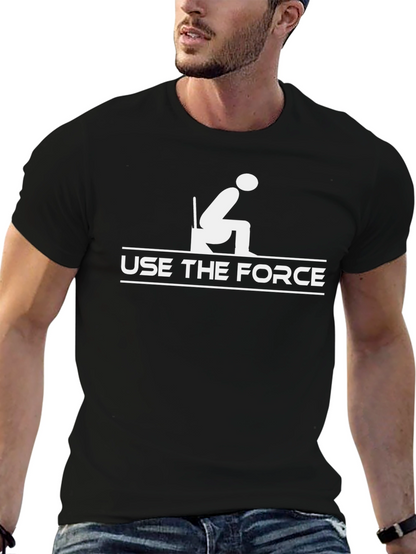 Use The Force Funny Graphic Tee