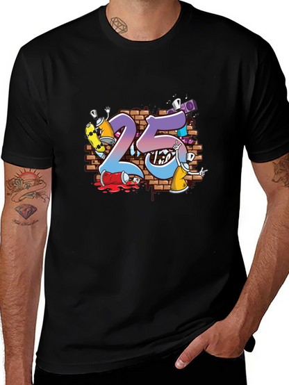 Cool Graffiti Art 25th Birthday T-Shirt