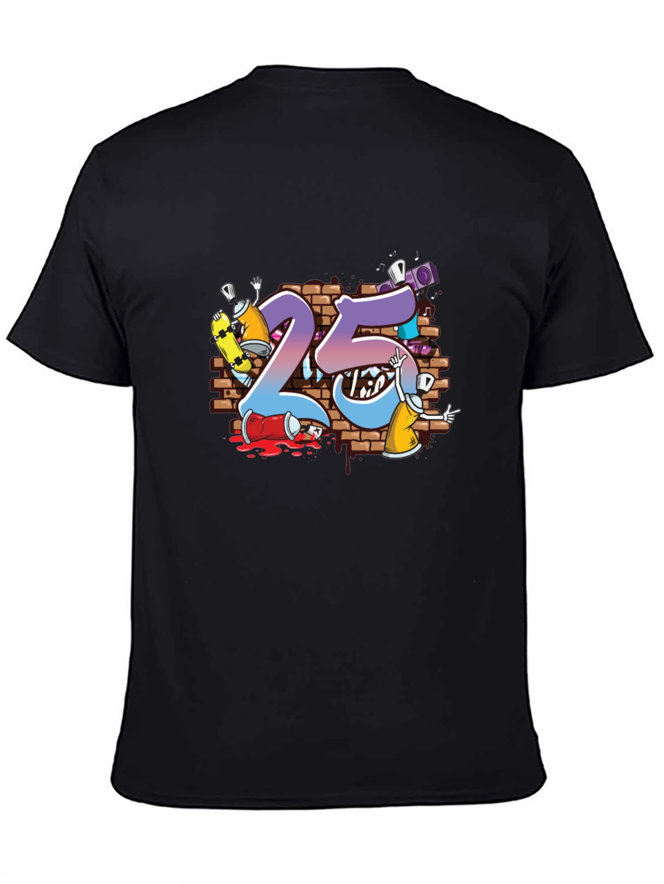Cool Graffiti Art 25th Birthday T-Shirt