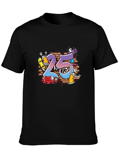 Cool Graffiti Art 25th Birthday T-Shirt