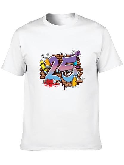 Cool Graffiti Art 25th Birthday T-Shirt