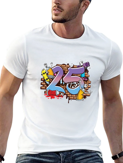 Cool Graffiti Art 25th Birthday T-Shirt