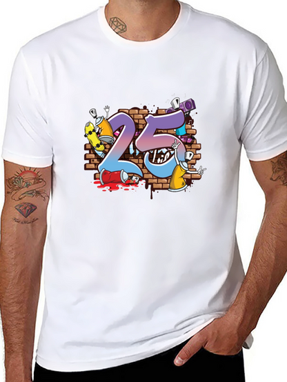 Cool Graffiti Art 25th Birthday T-Shirt