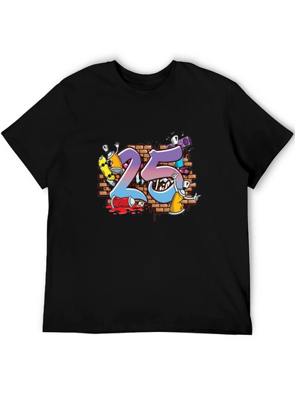 Cool Graffiti Art 25th Birthday T-Shirt