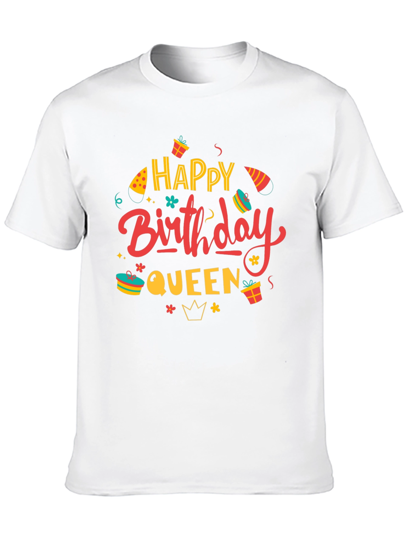 Happy Birthday Queen Black Graphic Tee