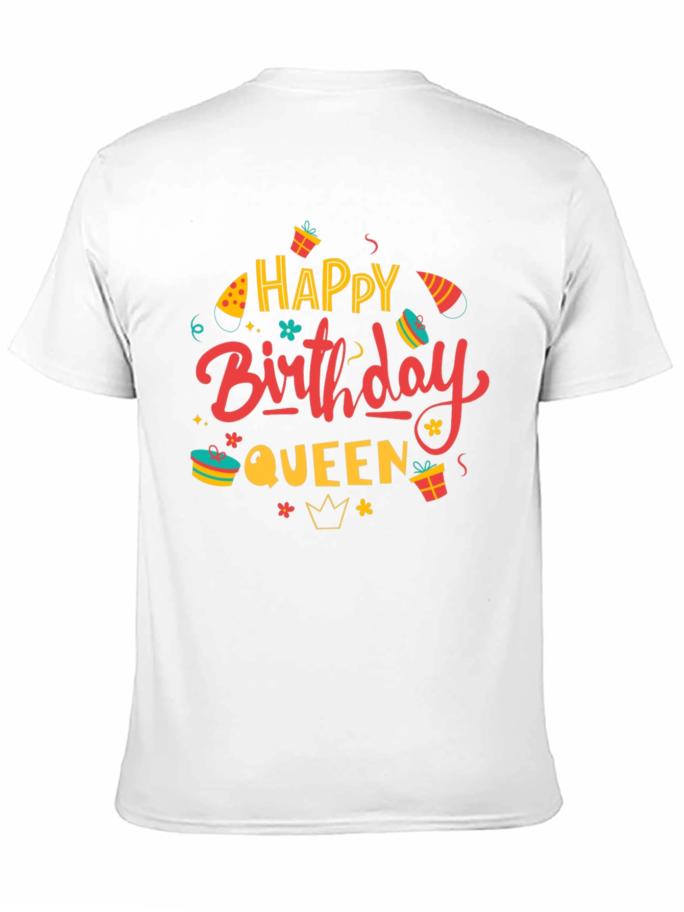 Happy Birthday Queen Black Graphic Tee