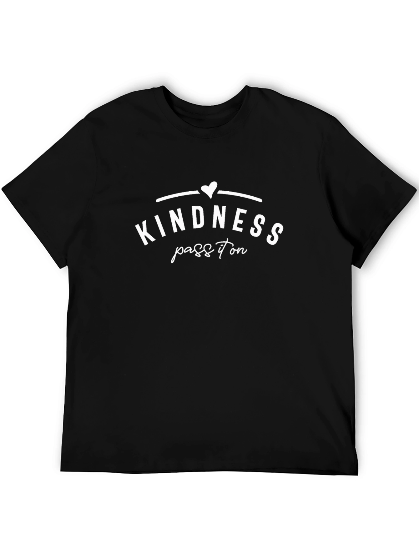 Kindness Pass It On Black Graphic Tee
